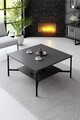 Masuta de cafea, Bexley, Black Line, 80x80x40 cm, PAL, Antracit / Negru