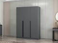 Dulap pentru haine, Minerva, Kale Anthracite, 135x210x52 cm, PAL, Antracit