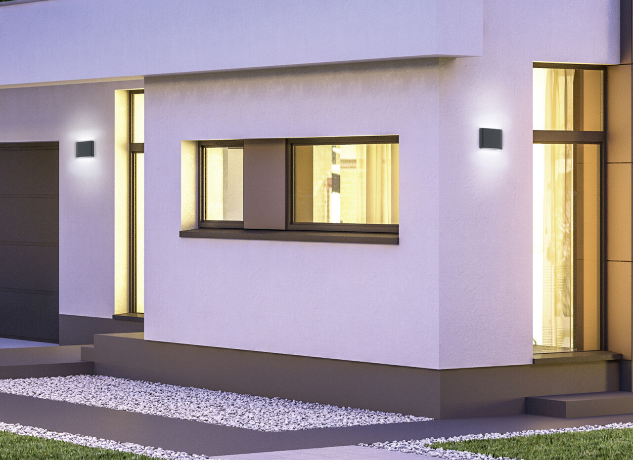 Aplica de perete pentru exterior Thames II, TRIO, 11.5x9 cm, 2.5W, 1x SMD, aluminiu, antracit