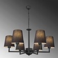 Lustra, Opviq, 892OPV1496, Fier, Negru