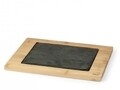 Platou servire Slate & Bamboo, H&H, 20 x 28 cm, bambus/ardezie