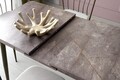 Masa dining extensibila, Nmobb, Ay Mink, 120 x 75 x 70 cm, pal melaminat/metal, gri