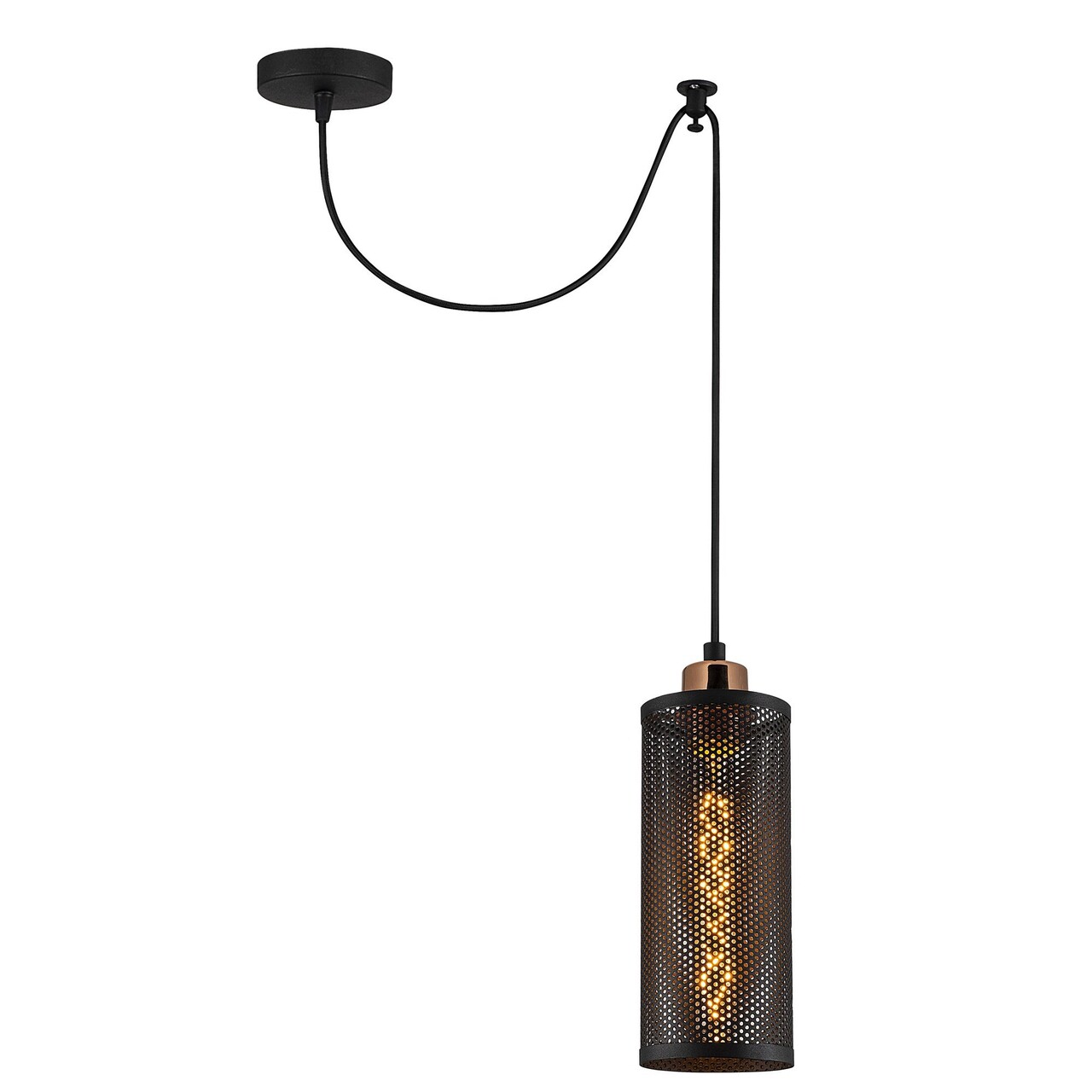 Lustra, Alby, 525NOR1451, Metal, Negru/Bronz - 2 | YEO