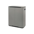 Cos de gunoi cu pedala, Brabantia, Bo Pedal, 60 L, 36.3x54.1x65.2 cm, otel, gri