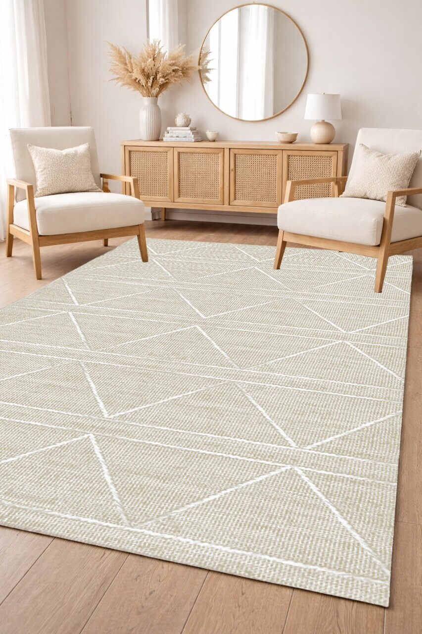Covor, CLR-7191-9000, 100x200 cm, Poliester, Bej