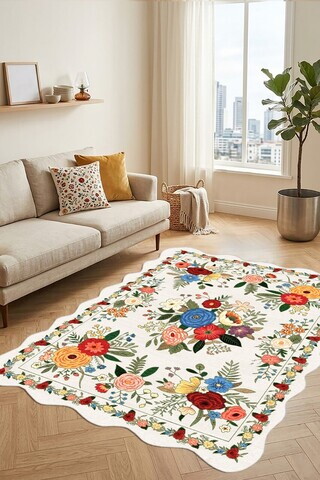 Covor, CLR-7527-08, 80x100 cm, Poliester, Crem
