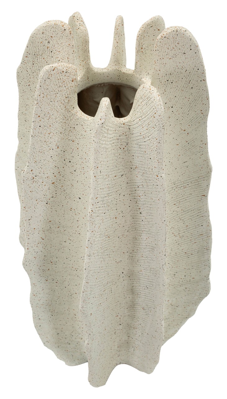 Vaza decorativa, Mauro Ferretti, Ester, 23x50 cm, polirasina, alb decolorat - imagine 5