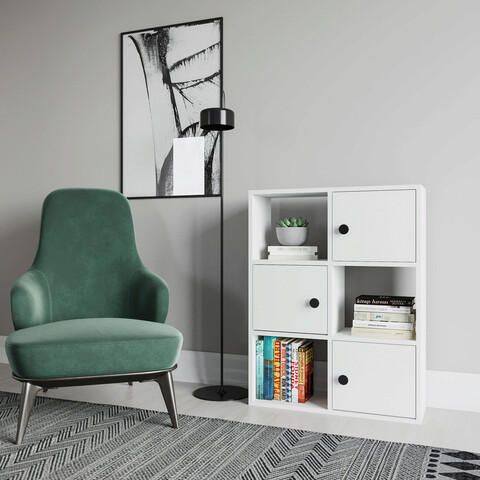 Corp biblioteca, retricy, tilton, 72x25x93 cm, pal, alb