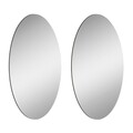 Oglinda decorativa, Mirrorland, Elliptical, Oglindă indestructibilă cu obturator, Argintiu