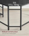 Birou de colt Vasagle L-Shaped, 138x138x76 cm, PAL/otel, negru