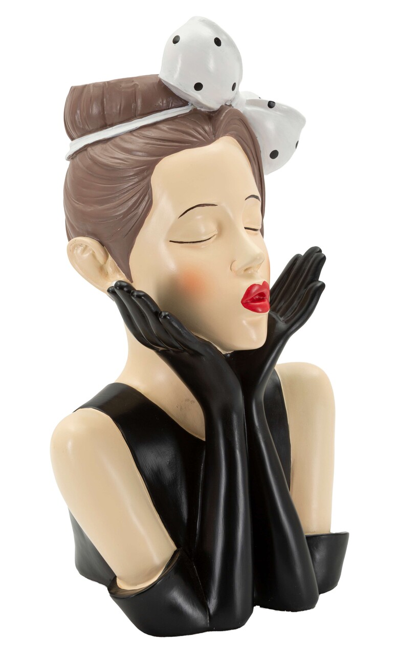 Figurina /sculptura decorativa Woman Hollywood -A, Mauro Ferretti, 17x14x30.5 cm, polirasina, multicolor