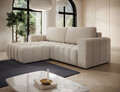 Coltar extensibil stanga 4 locuri ELTAP, Bon-219, Bonett, 250x175x92 cm, lemn/poliester, bej deschis