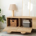 Comoda TV, Neostill, New Line, 180x50x35 cm, Cadru: PAL MELAMINAT 100%., Stejar
