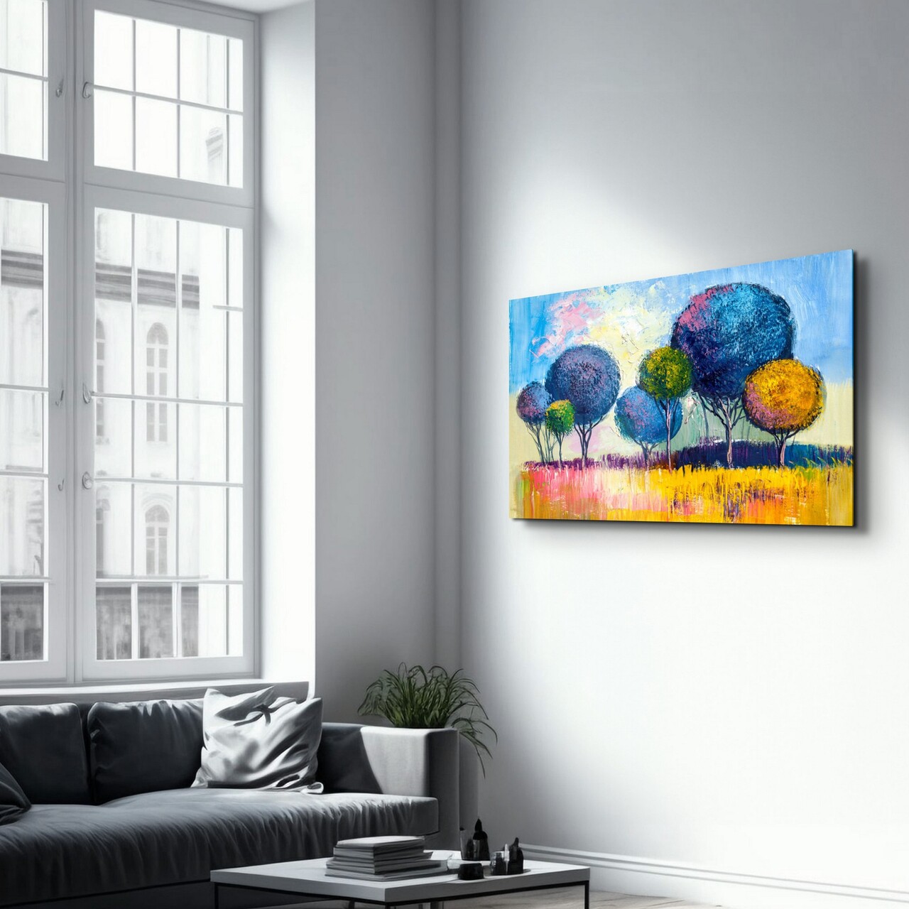 Tablou decorativ, OGLS-5051, Dimensiuni: 70 x 110 cm, Multicolor - view 4