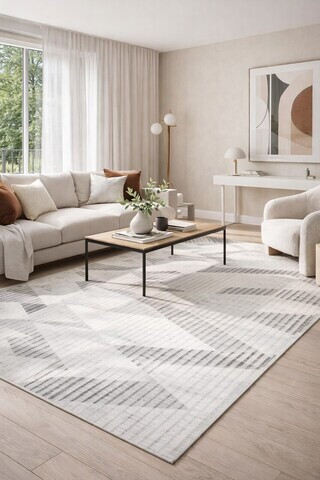 Covor, CLR-7385-HALI-3, 100x200 cm, Poliester, Gri