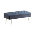 Set masă și scaune extensibile, Vella, Vina 1048, PAL, Alb/Albastru inchis