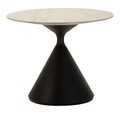 Masa dining Space, Mauro Ferretti, 180x90x73 cm, MDF/fier, crem/negru