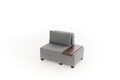 Fotoliu extensibil, Balcab Home, 825BLC4713, Lemn, Gri