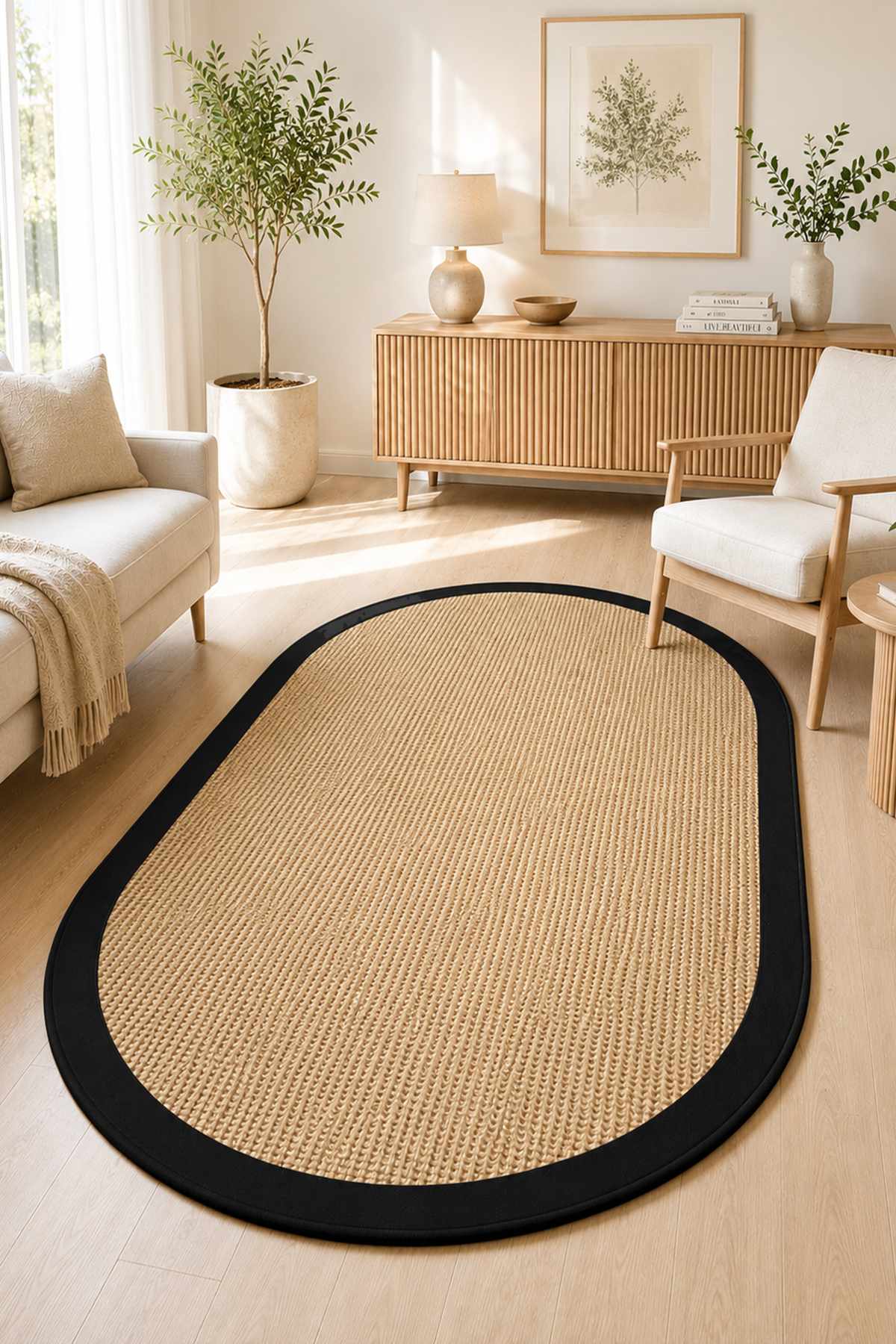 Covor, Rona Black Oval, 100x160 cm, Multicolor