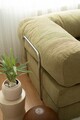 Canapea extensibila cu 3 locuri, Evalina, 383EVN1269, Material: 100% catifea PES, Kaki / 