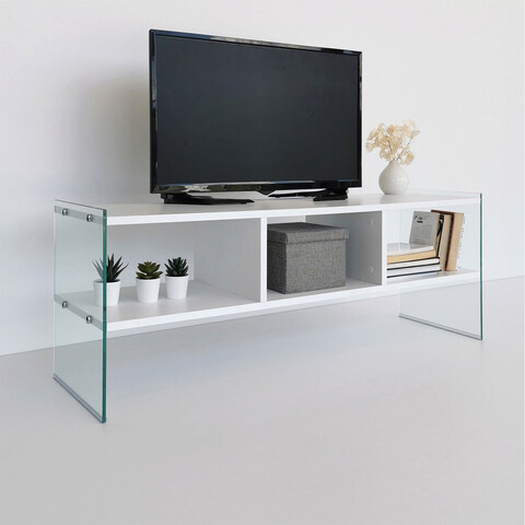 Comoda tv, neostill, tv400, 120x45x35 cm, alb
