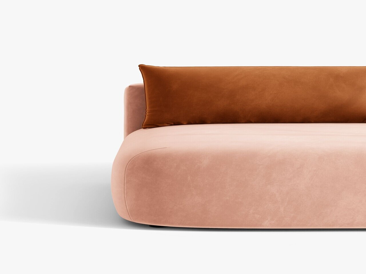 Canapea extensibila 3 locuri, Hena, Micadoni Home, 205x112x85 cm, catifea, roz — imaginea 7