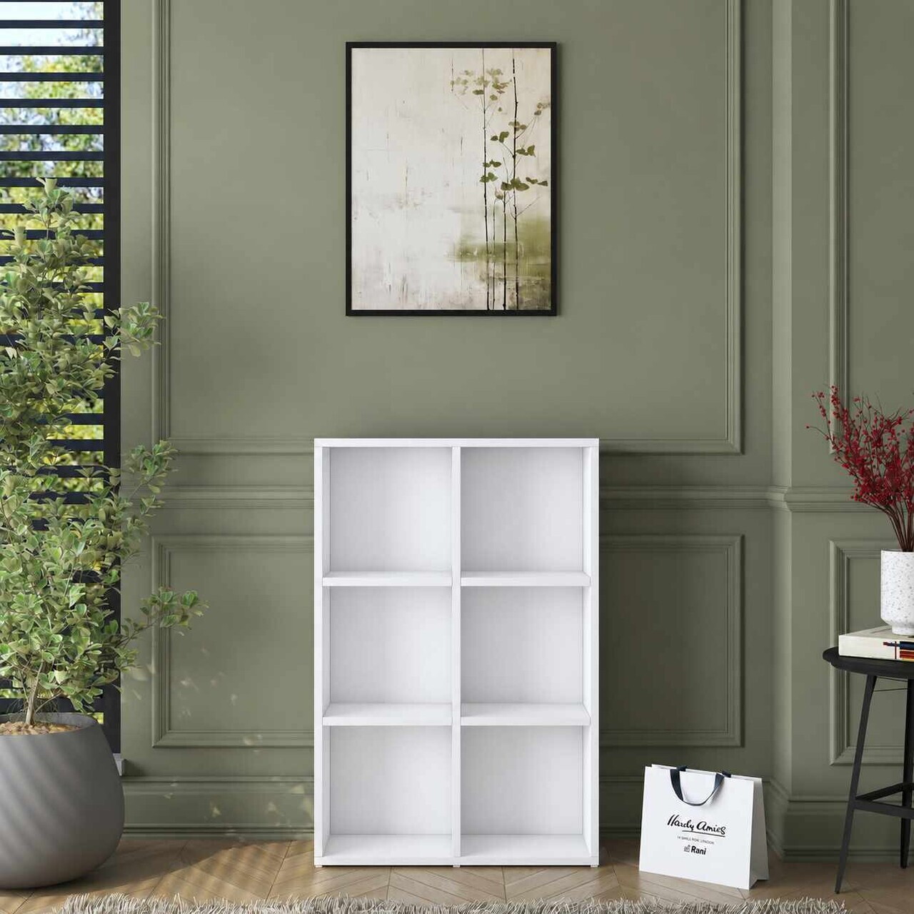 Corp biblioteca, Hanah Home, HC120, 60x90x20 cm, Alb — imaginea 5