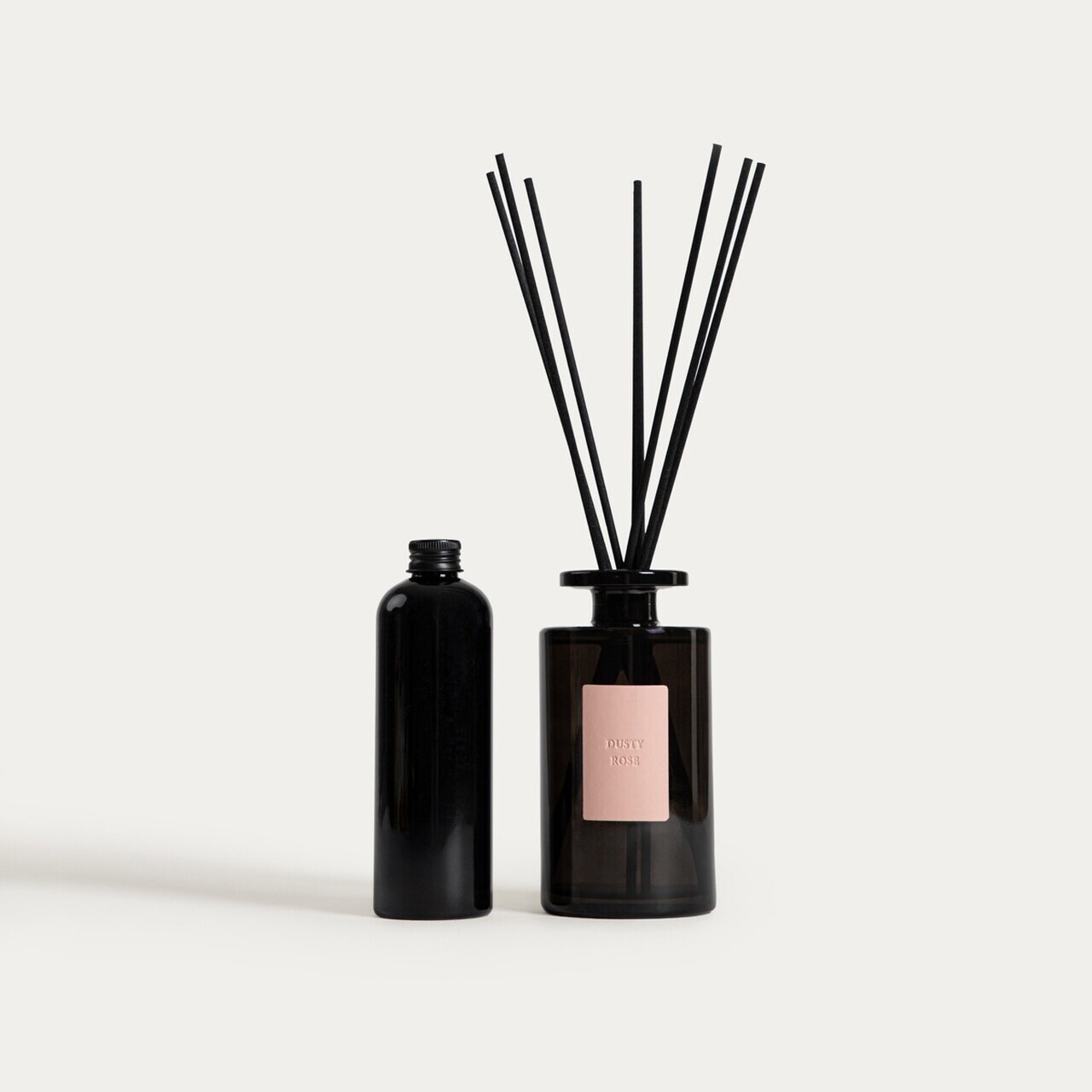 Difuzor de parfum cu betisoare Urban Leather, Dusty Rose, Homla, 300 ml, sticla, negru — imaginea 2