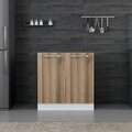 Dulap pentru bucatarie, Hanah Home, Minar, 80x87x58 cm, Alb / Dore