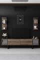 Set mobilier living, Bexley, Chrome Line Set, PAL, Nuc / Negru