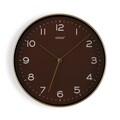 Ceas de perete Leslie, Versa, 30.5 cm, plastic, auriu/maro
