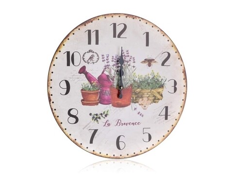 Ceas de perete, Lavender, Home Decor, 34 cm, MDF, multicolor