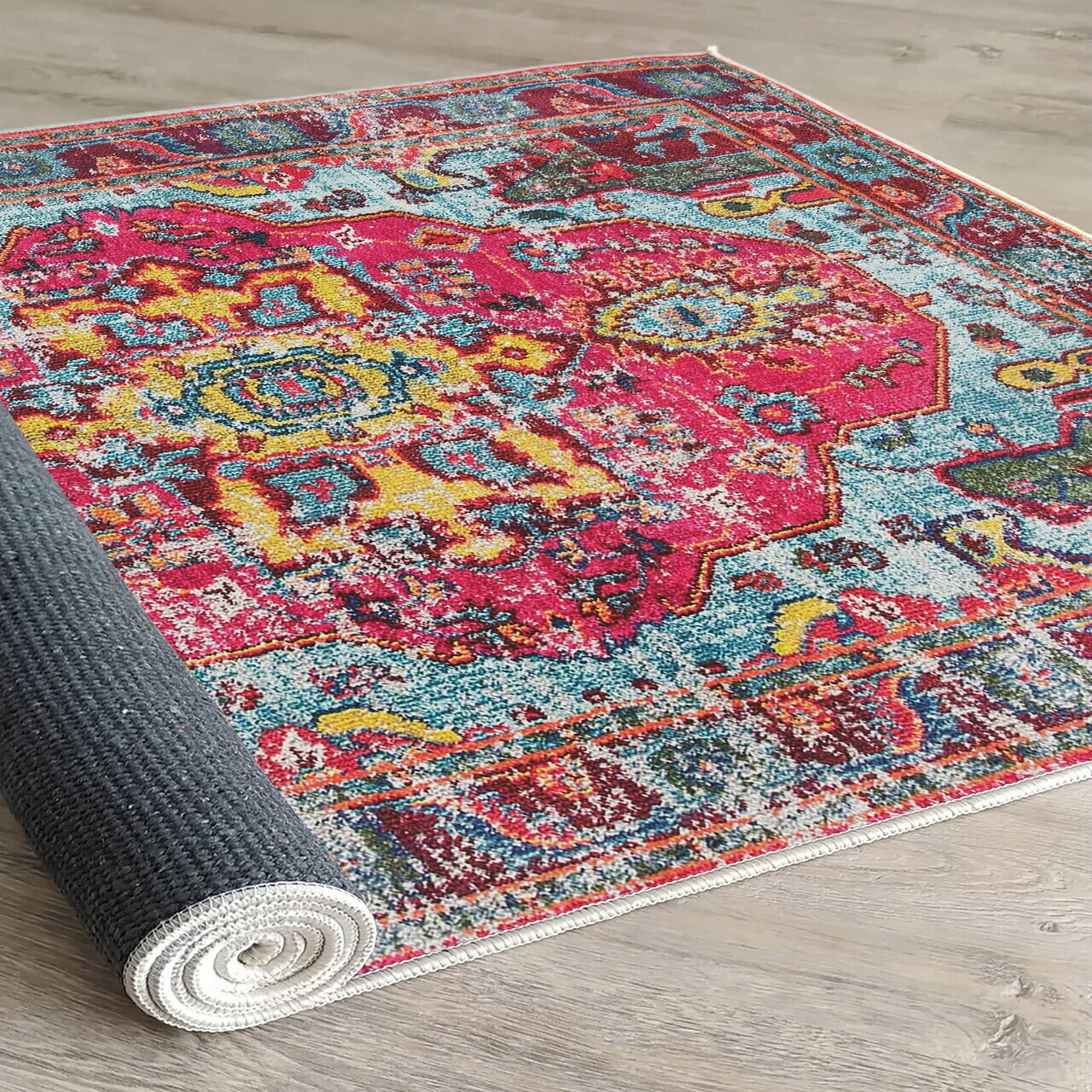 Covor, Woopamuk240, 80x300 cm, Bumbac/Poliester, Multicolor - view 3