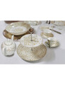 Set 2 cesti cu farfurie pentru cafea, Excalibur v1, Brandani, D11x5 cm, 50 ml, portelan New Bone China