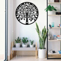 Decoratiune de perete, Sadi, metal, 58 x 58 cm, negru