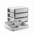 Organizator de produse cosmetice / organizator birou Makeser, InnovaGoods, 29 x 19.5 x 26 cm, polipropilena, gri
