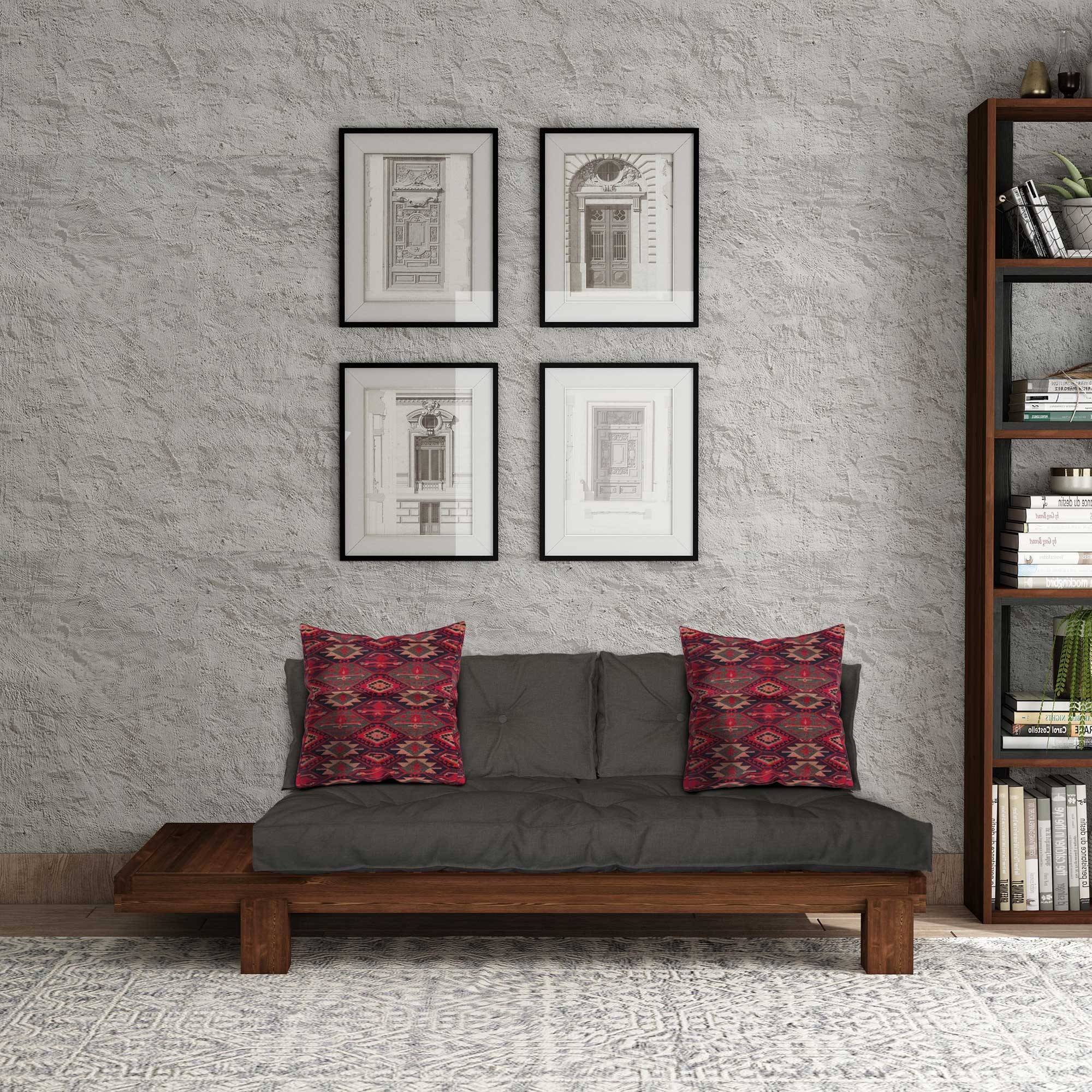 Șezlong, Atelier del Sofa, 135PLT1101, Lemn , Nuc / Antracit