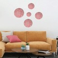 Set 5 decoratiuni de perete, Marble v2, metal, lucrat manual, Ø7 - 27 cm, multicolor