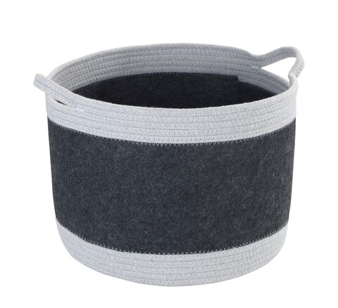 Cos depozitare, wenko, bea dark grey l, 35 x 26 x 35 cm, bumbac/poliester, multicolor