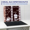 Protectie universala pentru aragaz Maximex, Star, 56x50 cm, sticla, multicolor