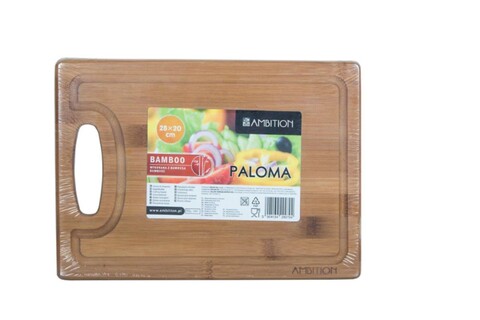 Tocator din bambus cu maner paloma, ambition, 28x20 cm