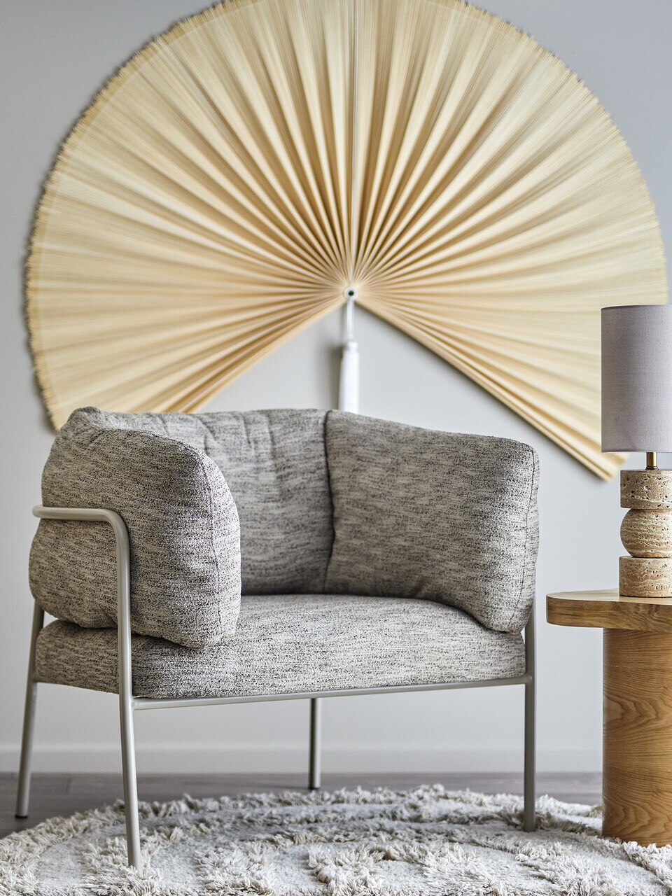 Decoratiune de perete, Bloomingville, Jaime, 150x110 cm, bambus, natural - imagine 2