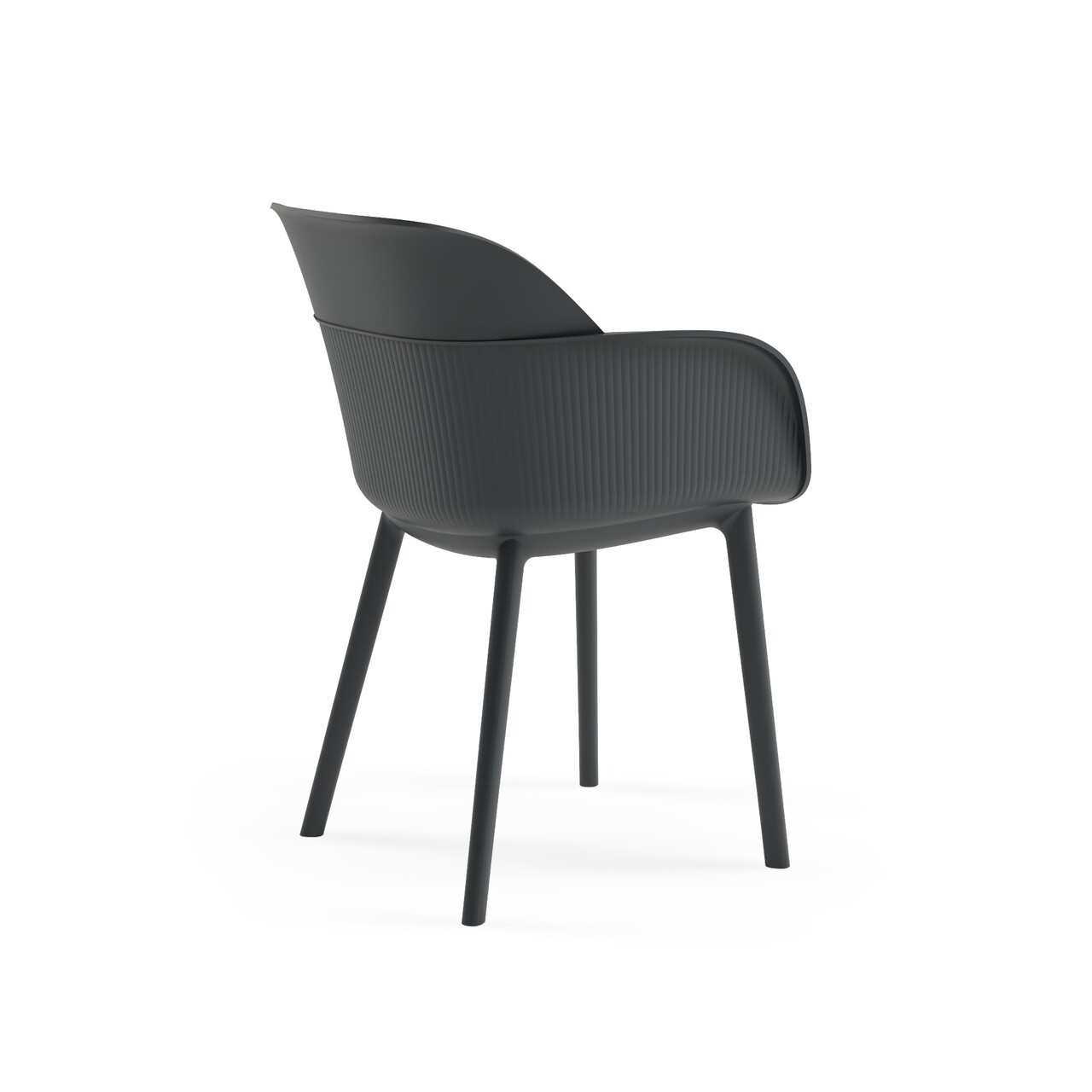 Set de scaune, Tilia, Shell-P, Polipropilena, Antracit - 1 | YEO