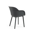 Set scaune 2 piese, Tilia, Shell-P, Polipropilena, Antracit