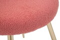 Scaunel Ilary Mini, Mauro Ferretti, 40x40x67 cm, MDF/fier/poliester, roz/auriu