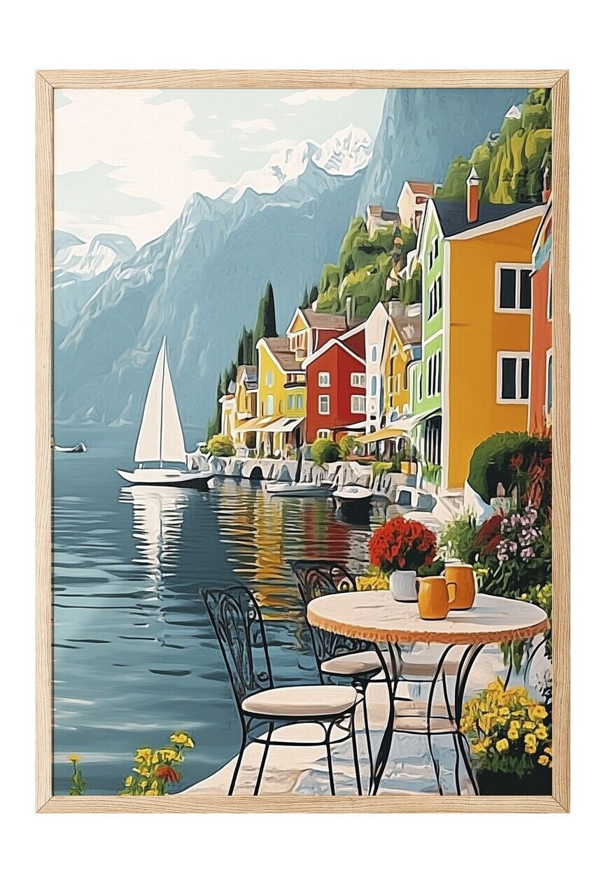 Tablou decorativ, 109797, Lemn masiv, Sticla PVC, Multicolor — imaginea 2