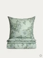 Lenjerie de pat King Size, Floral Paisley, Homla, 200x220 cm, 3 piese, bumbac, verde
