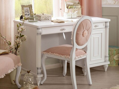 Birou, Çilek, romantic study desk, 117x75x61 cm, multicolor