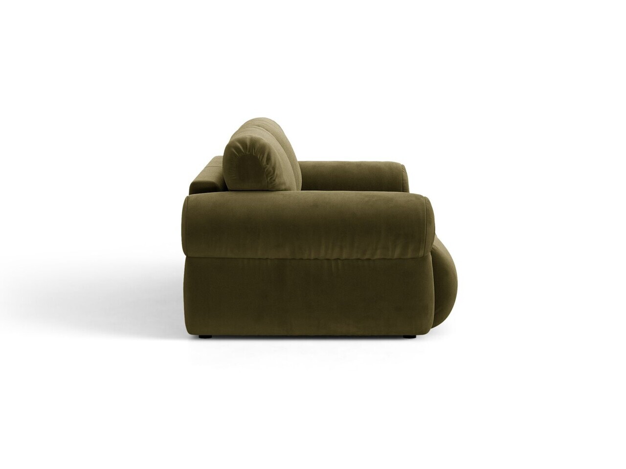 Canapea 3 locuri, Ophelia, Micadoni Home, 217x100x84 cm, catifea, verde — imaginea 3
