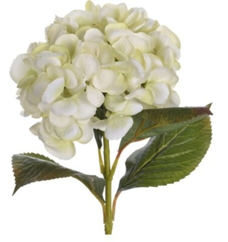 Poza Floare artificiala Hydrangea, H65 cm, polivinil, alb